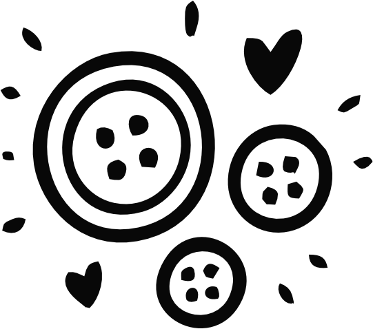Botones con corazones