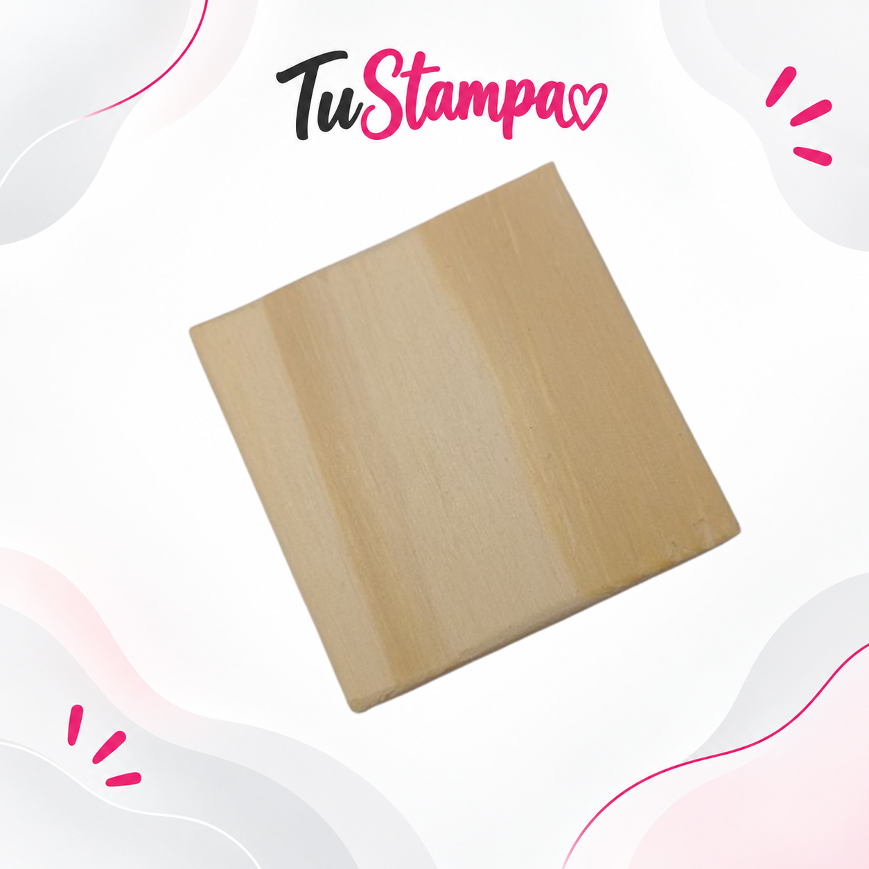 Sello Manual de Madera/Plástico 6x6cm